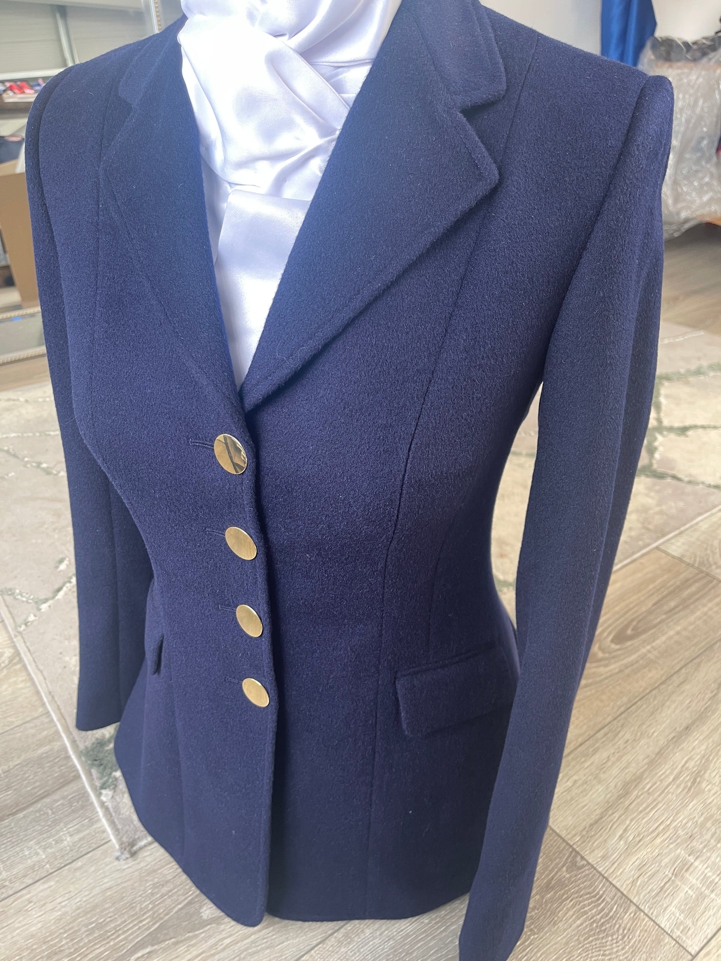 IN STOCK & M2M: Lightweight Navy Wool Princess Jacket