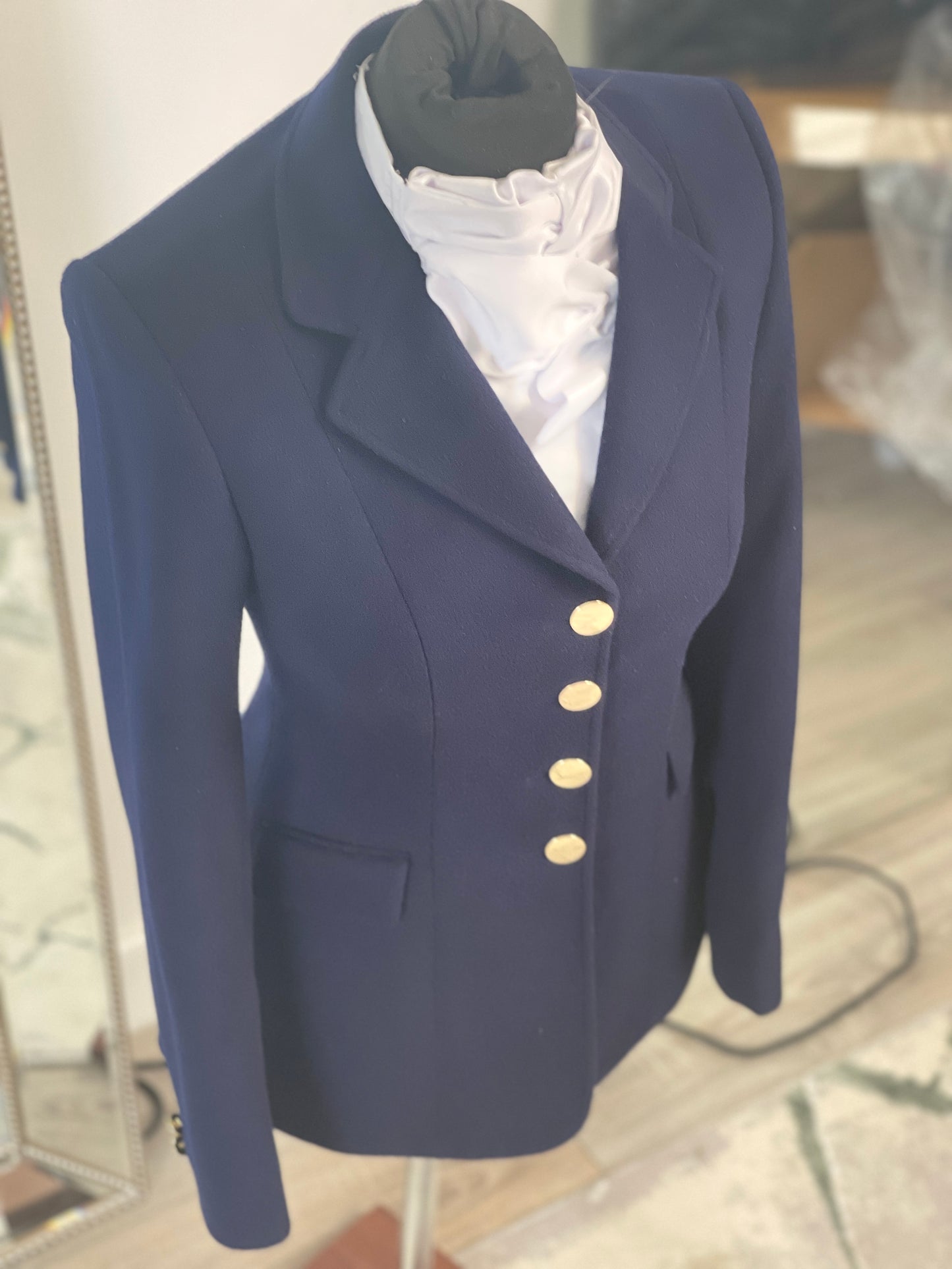 IN STOCK & M2M: Lightweight Navy Wool Princess Jacket