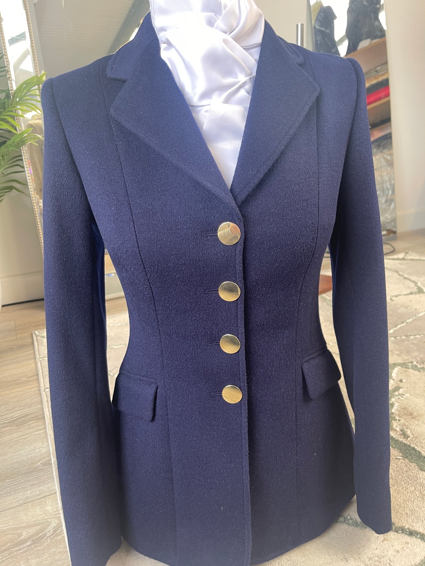 IN STOCK & M2M: Lightweight Navy Wool Princess Jacket