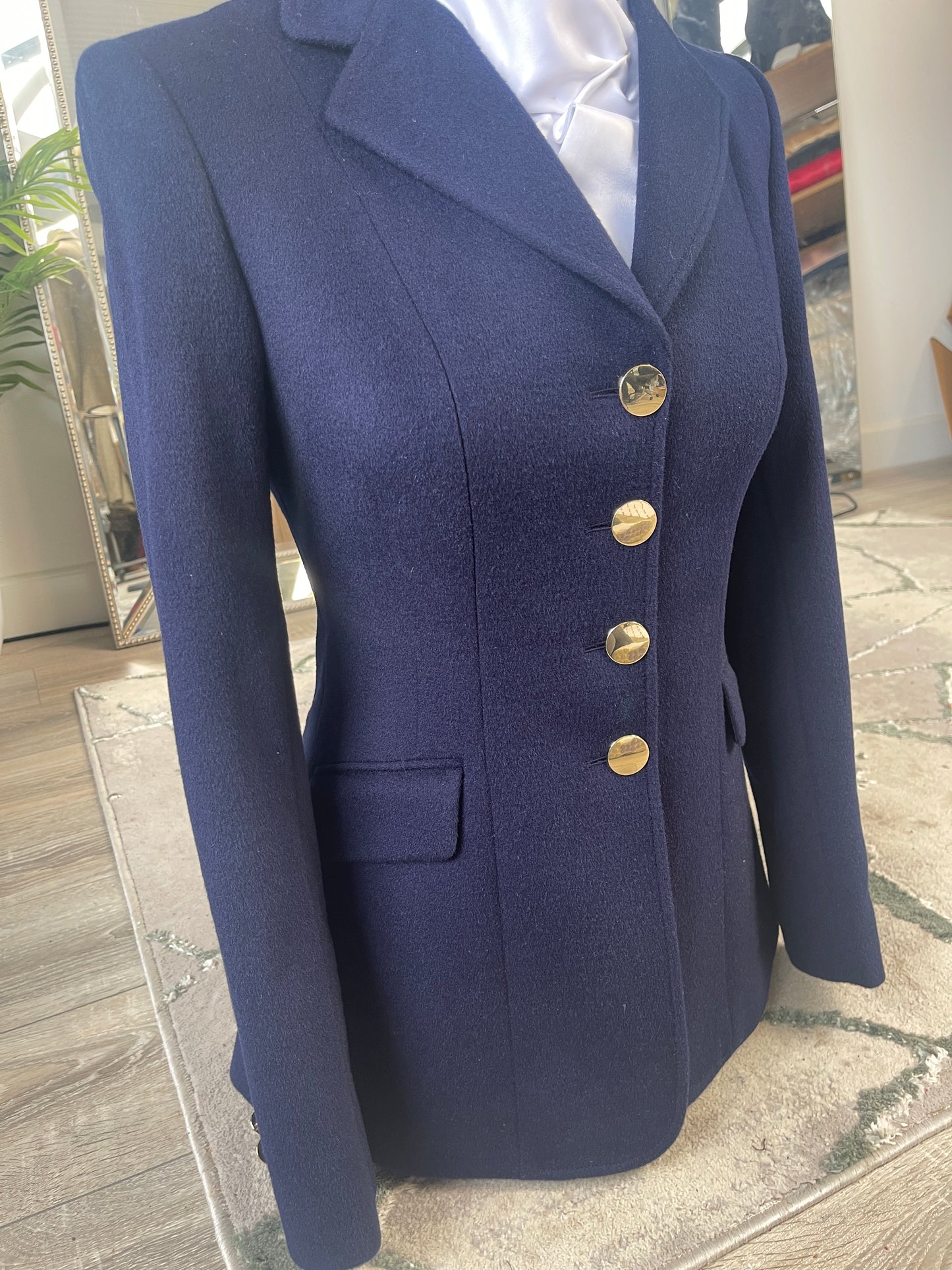 IN STOCK & M2M: Lightweight Navy Wool Princess Jacket