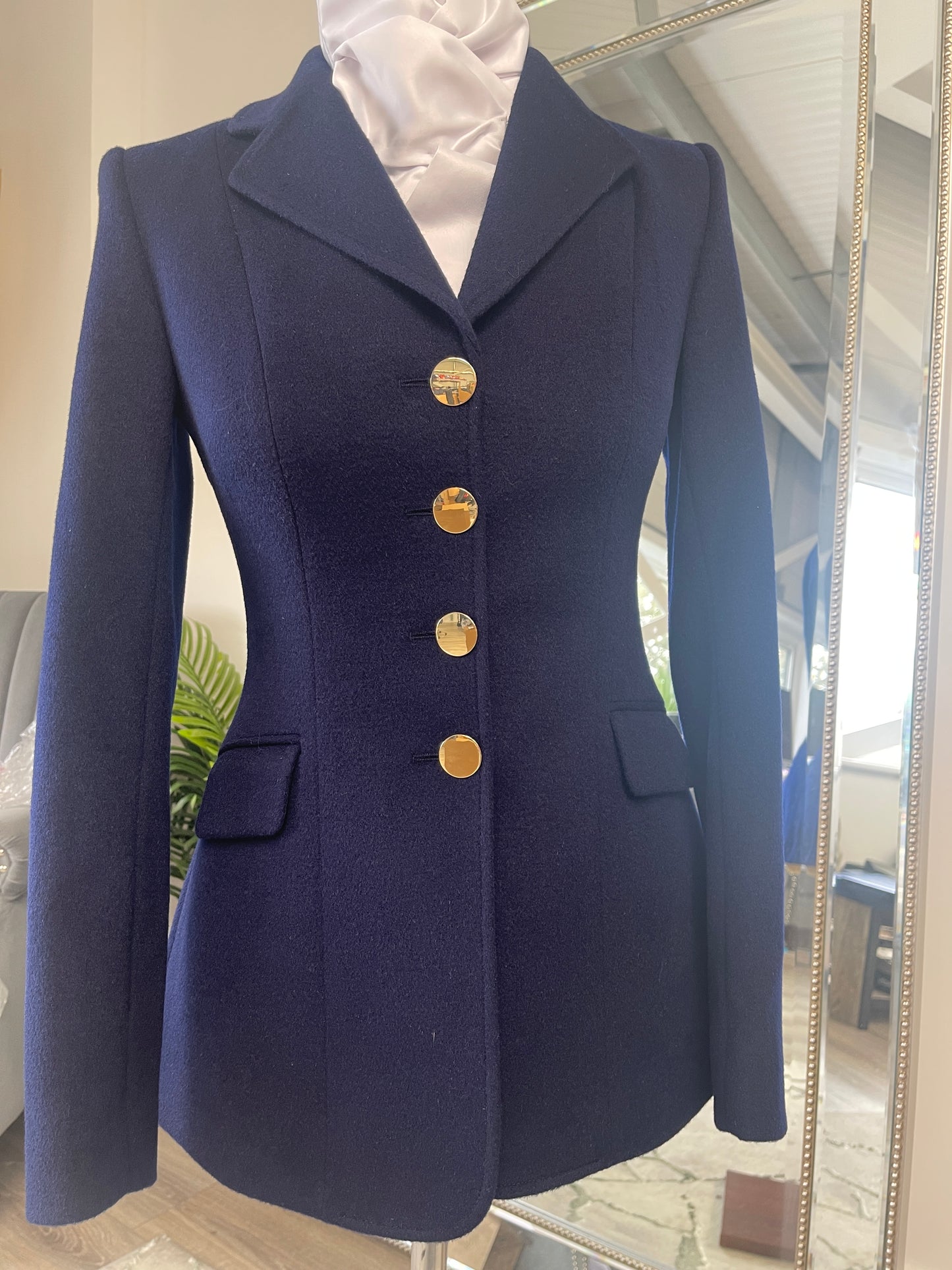 IN STOCK & M2M: Lightweight Navy Wool Princess Jacket