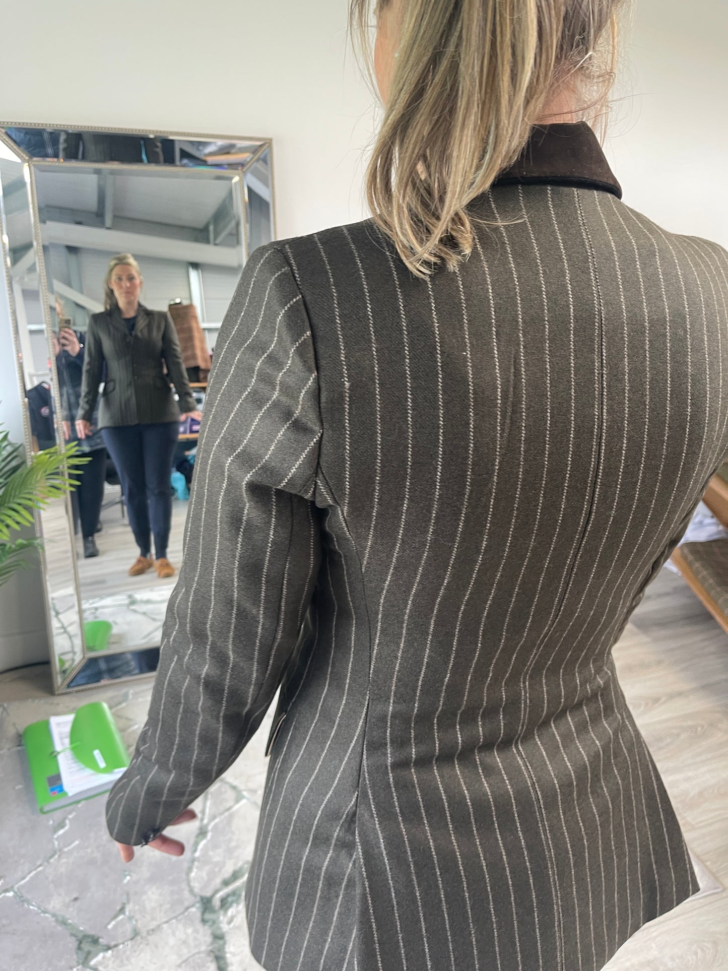 IN STOCK UNIQUE: Light/Med Weight Brown Pinstripe tweed (3 in stock 8,10,12/14)