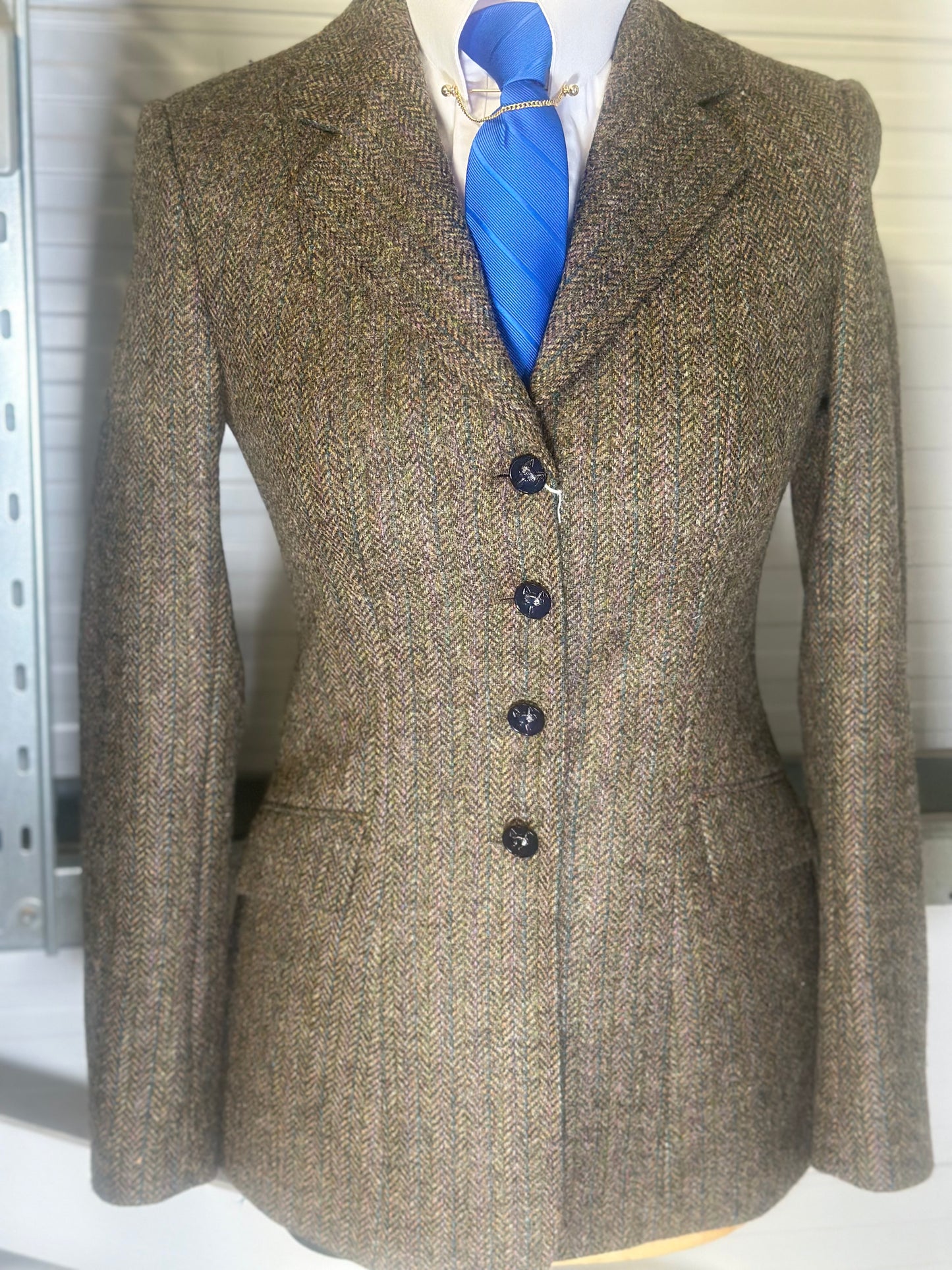 IN STOCK UNIQUE: Traditional Tweed with Pale purple run through