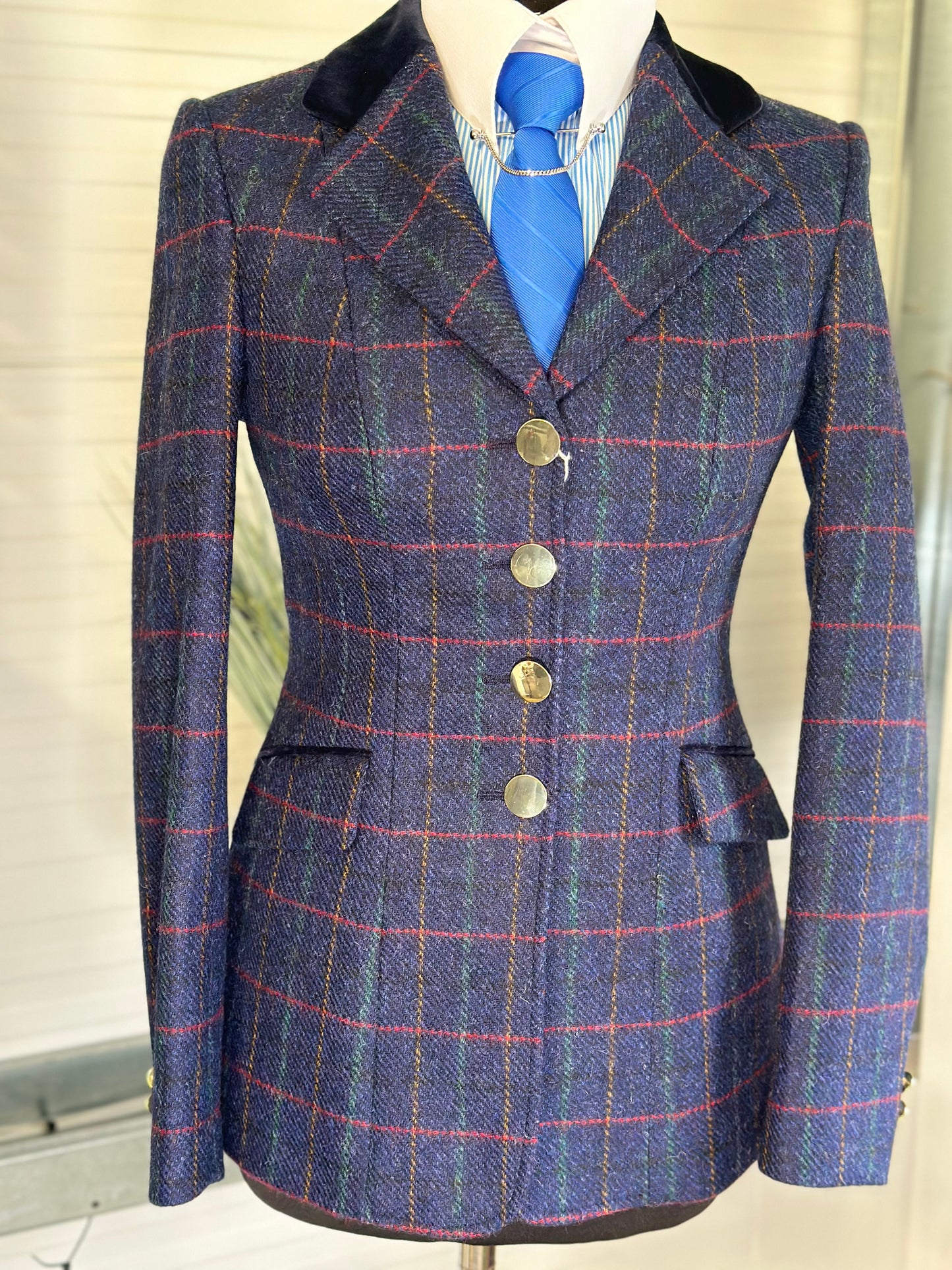 IN STOCK UNIQUE: Princess Cut Navy Tweed size 6-8