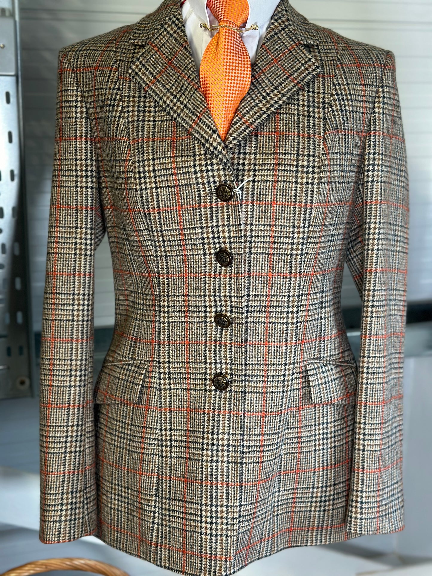 IN STOCK UNIQUE: Vintage tweed (2 x red overcheck 1 x orange overcheck)