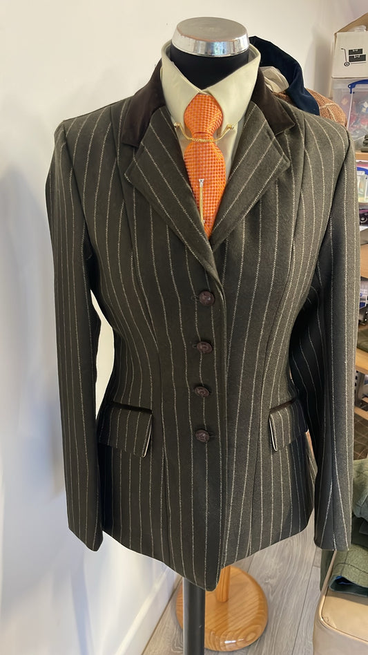 IN STOCK UNIQUE: Light/Med Weight Brown Pinstripe tweed (3 in stock 8,10,12/14)
