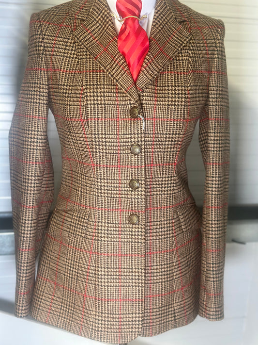 IN STOCK UNIQUE: Vintage tweed (2 x red overcheck 1 x orange overcheck)